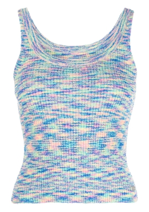 izzue mélange-effect ribbed tank top - Multicolour