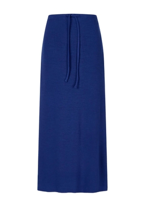 TOMBOY back-slit long skirt - Blue