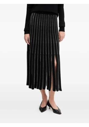 BOSS striped midi skirt - Black