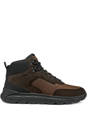 Geox Spherica 4x4 ABX lace-up panelled boots - Brown