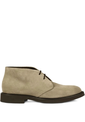 Doucal's suede lace-up ankle boots - Neutrals