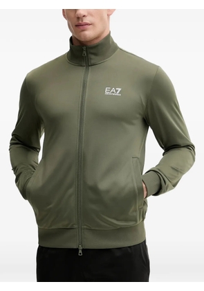 Ea7 Emporio Armani zip-up long-sleeve sweatshirt - Green