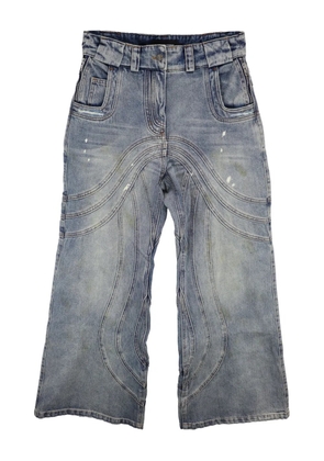 NO/FAITH STUDIOS wave-pattern jeans - Grey