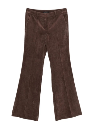 Luisa Cerano corduroy flared trousers - Brown
