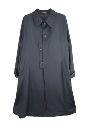 Yohji Yamamoto button-fastening point-collar coat - Grey