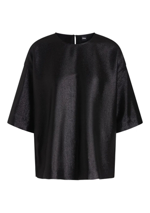 BOSS metallic-effect blouse - Black