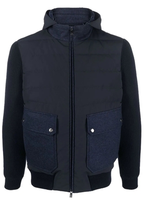 Corneliani padded zipped-up jacket - Blue