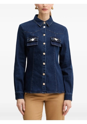 FRACOMINA flap-pocket denim shirt - Blue