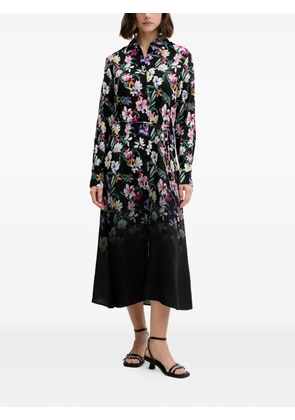 Desigual floral belted midi dress - Black