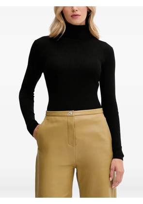 MC2 Saint Barth roll-neck ribbed top - Black