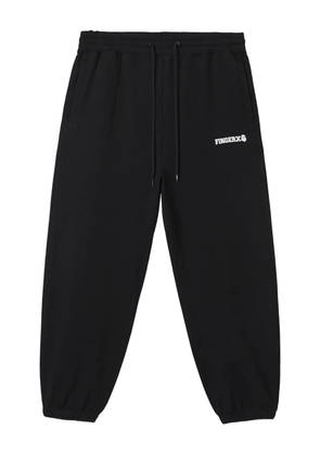 FINGERCROXX logo cuffed trousers - Black