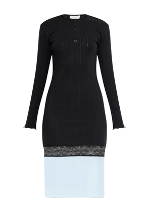 Coperni lace-trim midi dress - Black