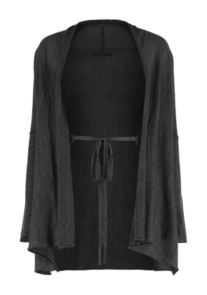 Alberta Ferretti tie-fastening wool cardigan - Grey