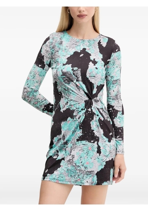 Desigual knot printed mini dress - Black