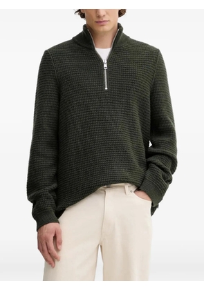 Marc O'Polo zip textured sweater - Green