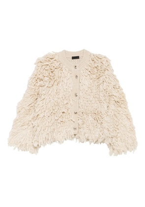 LIU JO fringed jacket - Neutrals