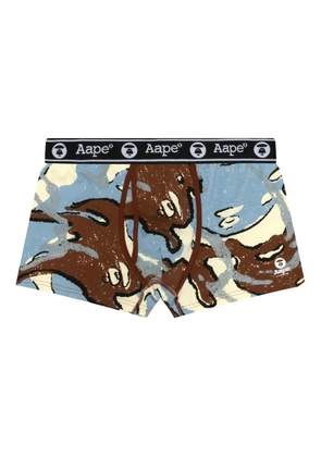 AAPE BY *A BATHING APE® elasticated abstract-print boxer - Brown
