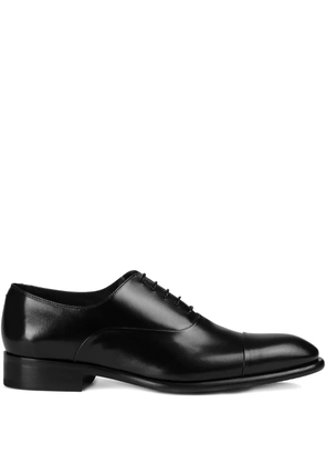 Doucal's leather lace-up Oxford shoes - Black