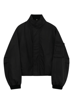 FFFPOSTALSERVICE MA-1 funnel-neck sleeve-pocket jacket - Black
