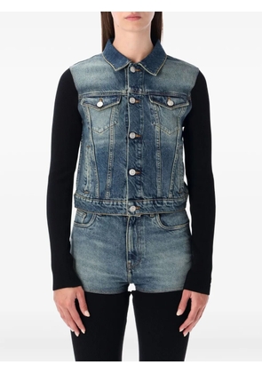 Coperni Hybrid denim-knit jacket - Blue