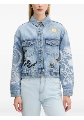 Desigual embroidered denim jacket - Blue