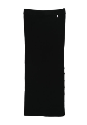 LIU JO cut-out logo-detail midi skirt - Black
