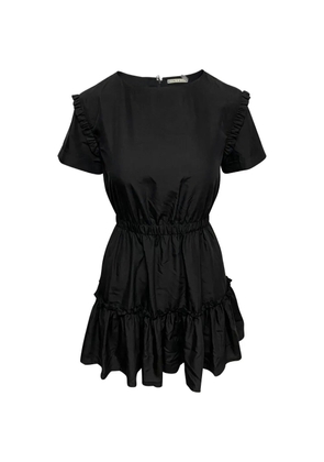 alice + olivia ruffled A.-line mini dress - Black