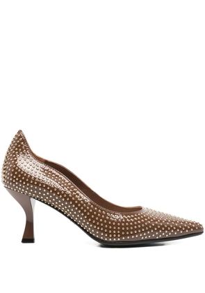 Marc Ellis studs-embellishment leather pumps - Brown