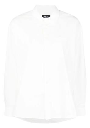A.P.C. Boyfriend logo-embroidered shirt - White