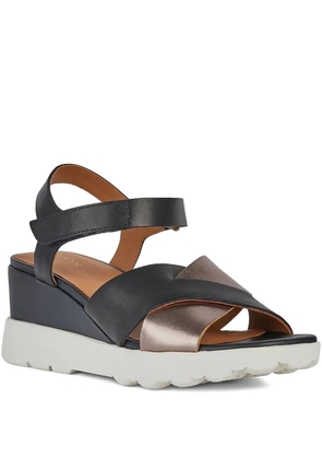 Geox 70mm D Spherica Ec6 crossover wedge pumps - Blue