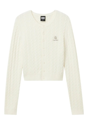 FINGERCROXX cable-knit buttoned cardigan - Neutrals