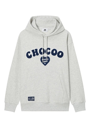 CHOCOOLATE embroidered-logo hoodie - Grey