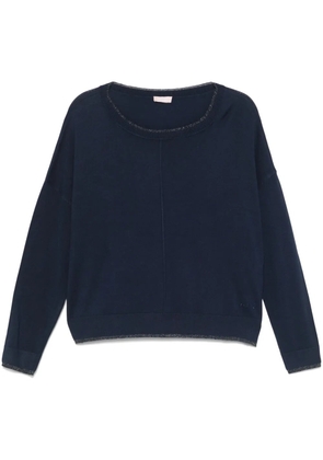 LIU JO lurex-detail top - Blue