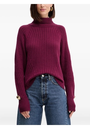 SIMONA CORSELLINI turtleneck ribbed sweater - Purple