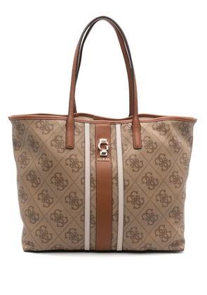 GUESS USA monogram-pattern shoulder bag - Brown