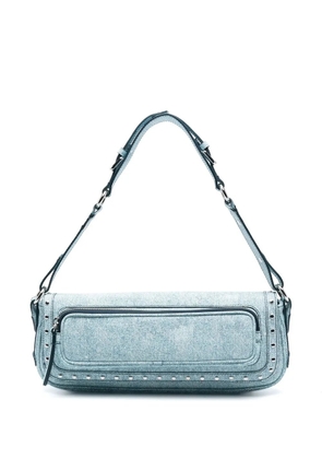 BY FAR Maddy studded shoulder bag - Blue