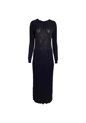 Max Mara long-sleeves knit maxi dress - Black