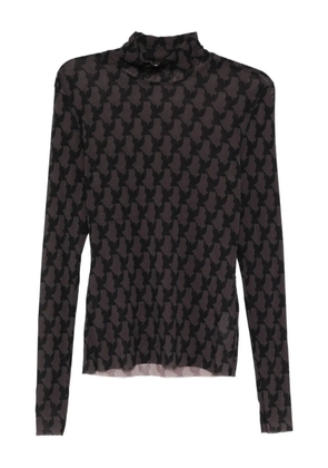 MASU pattern-printed top - Black