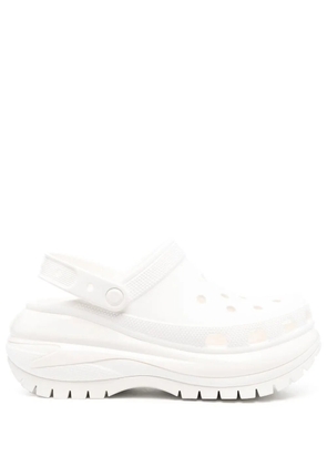 Crocs perforated platform clogs - White