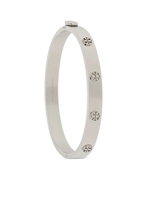 Tory Burch logo-embossed bracelet - Silver