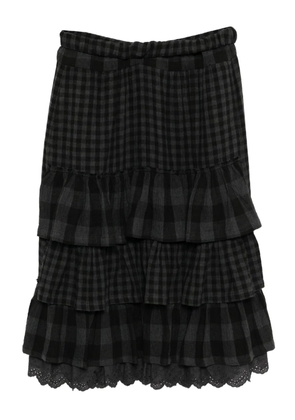 Open YY tiered skirt - Black