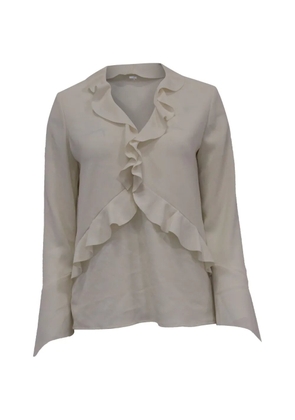IRO ruffled V-neck top - Neutrals