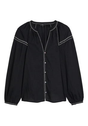 Rails Vasia contrast stitch buttoned shirt - Black