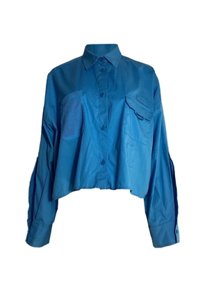 Fendi Pre-Owned blue cropped shirt