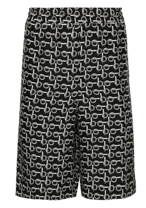 Burberry B elasticated-waistband silk shorts - Black