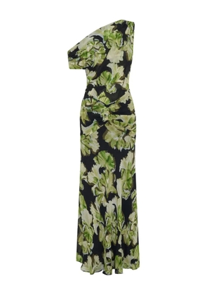 Nicholas Elza one-shoulder floral-print dress - Black