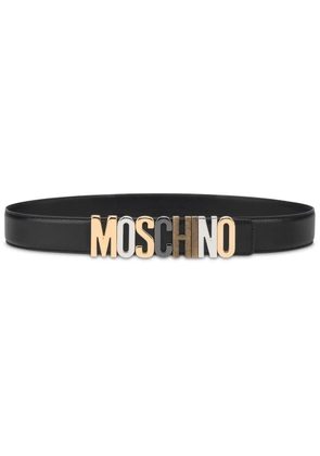 Moschino logo-lettering belt - Black