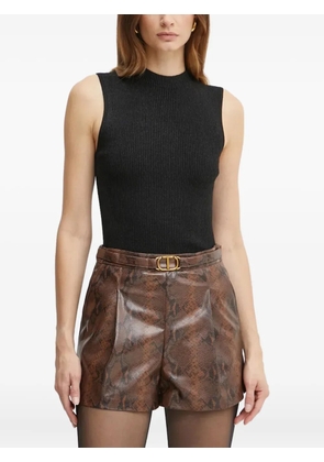 BOSS Fusoni ribbed sleeveless tank top - Black