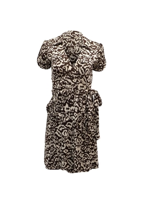 Diane Von Furstenberg Vintage wrap printed mini dress - Neutrals