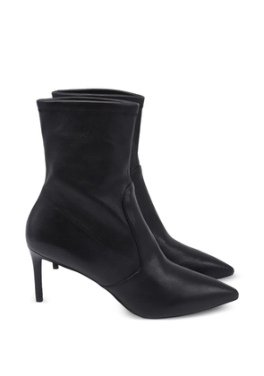 Stuart Weitzman leather sock ankle boots - Black